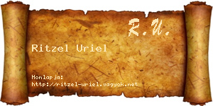 Ritzel Uriel névjegykártya